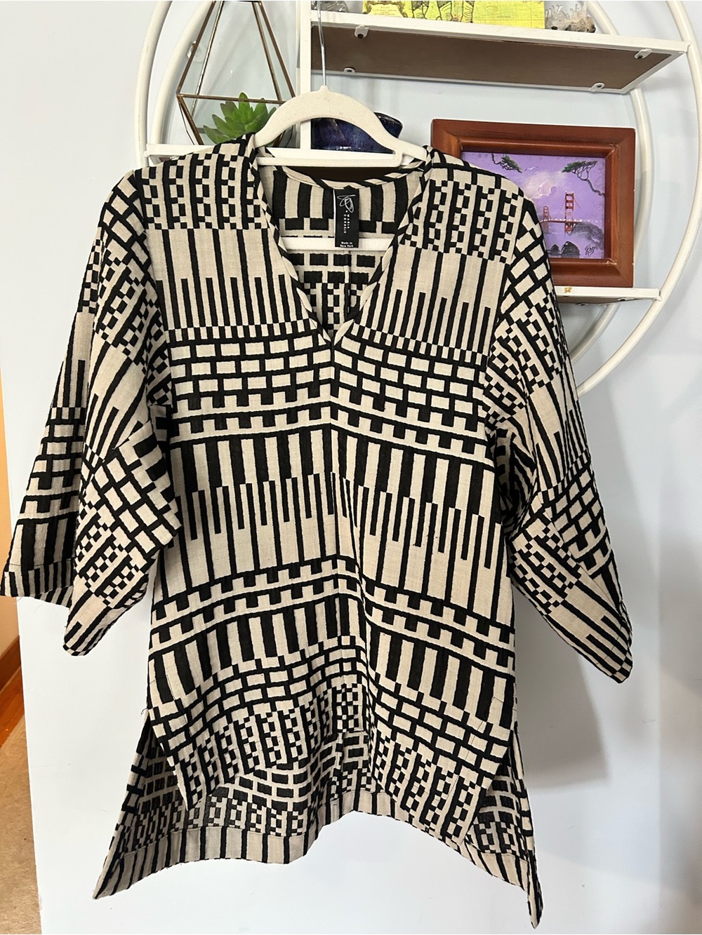 Maria & Cornejo Women’s Black Virgin Wool Blouse Shirt